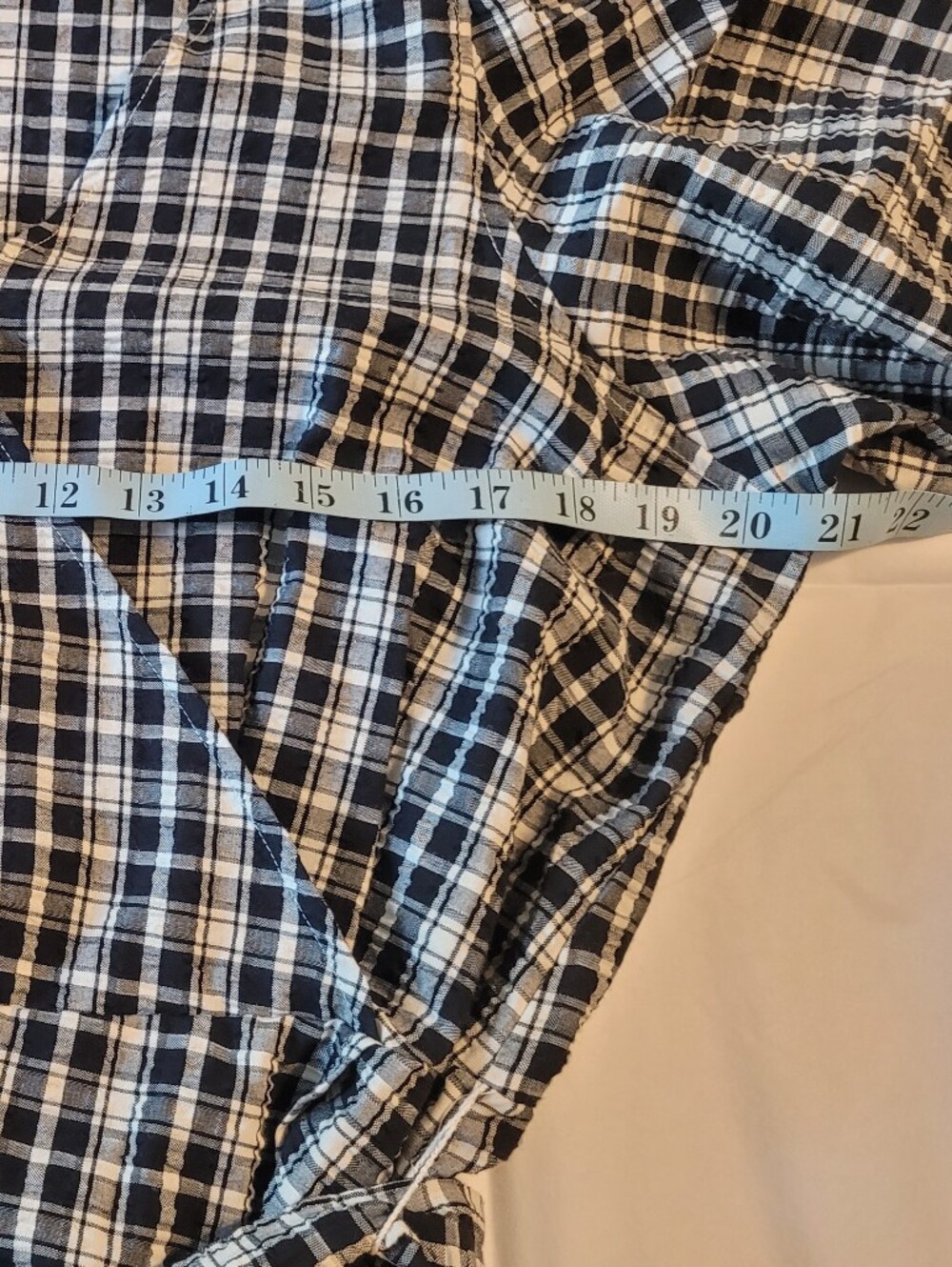 A New Day Black and Cream Plaid Wrap Midi Dress - Picture 9 of 14